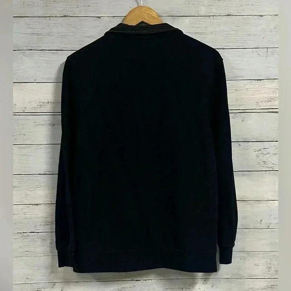 Club Room Black 1/4 Zip Up Sweater - Picture 2 of 4